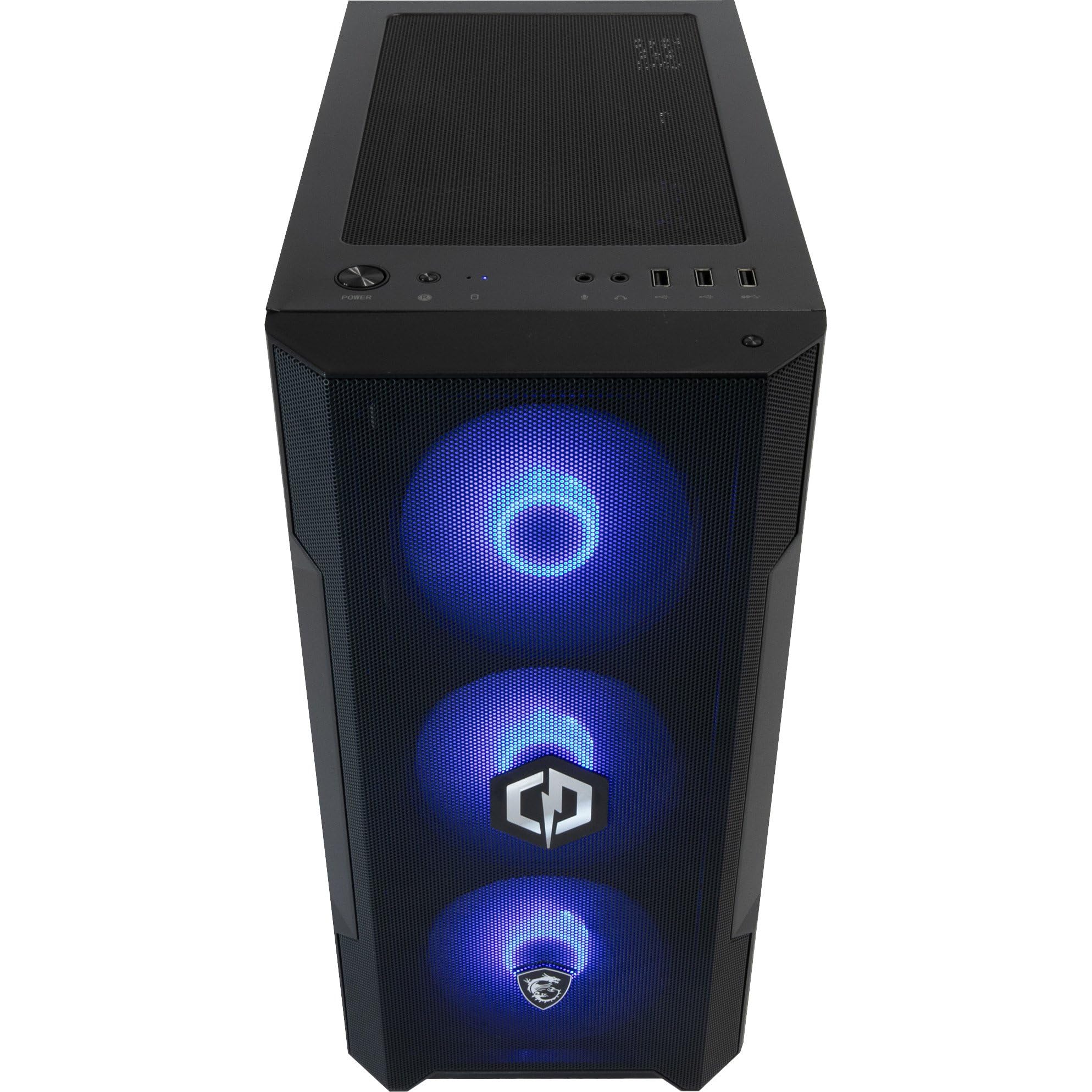 CYBERPOWERPC x MSI PBM Gaming PC - AMD Ryzen 5 7500F, Nvidia RTX 5060 Ti, 16 GB de RAM, 1 TB NVMe SSD, 850 W PSU, Wi-Fi, Windows 11, Forge M100R