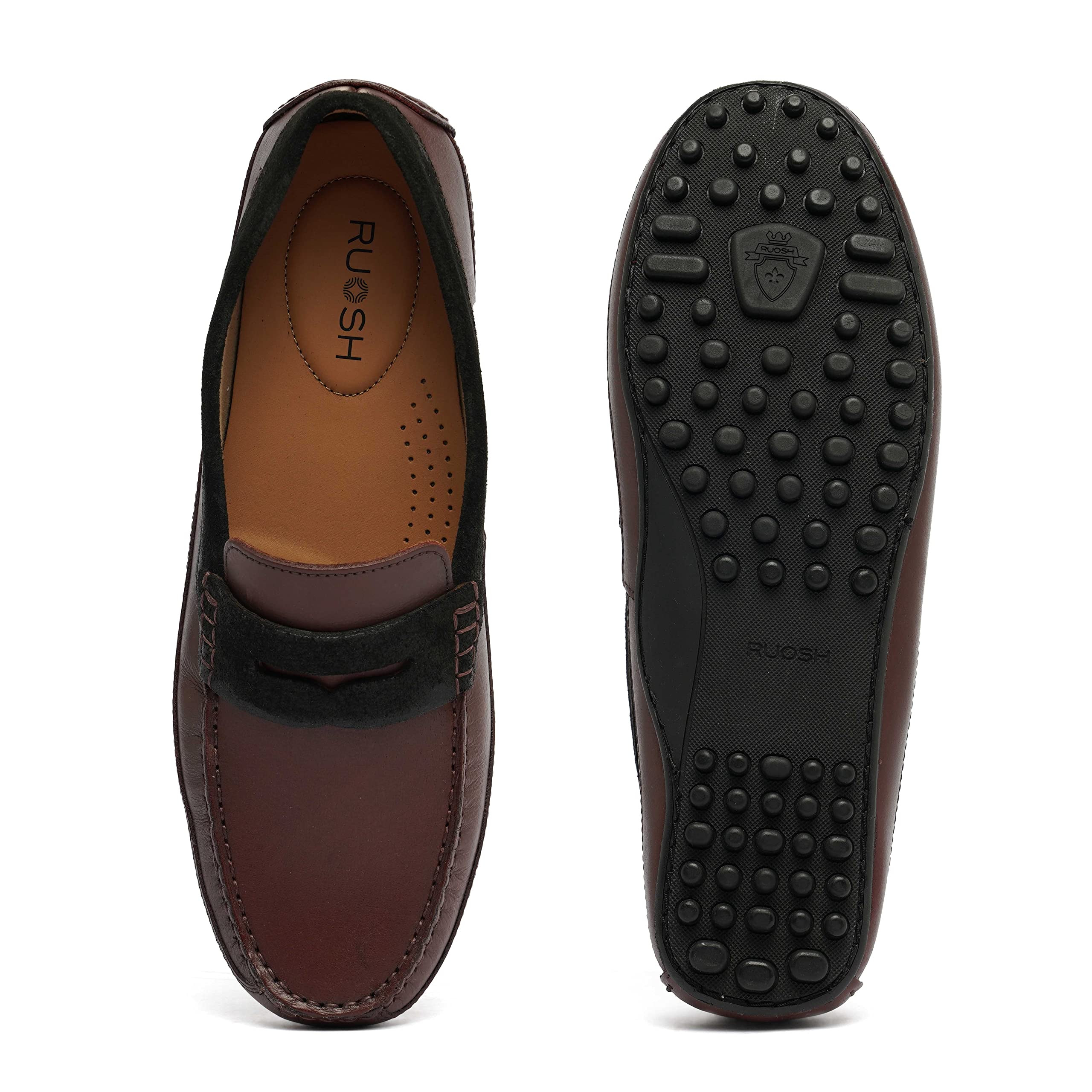 Ruosh The Oman Men Burgundy Casual Penny Loafer (B0C1GFFS17) Amazon Price History, Amazon Price Tracker