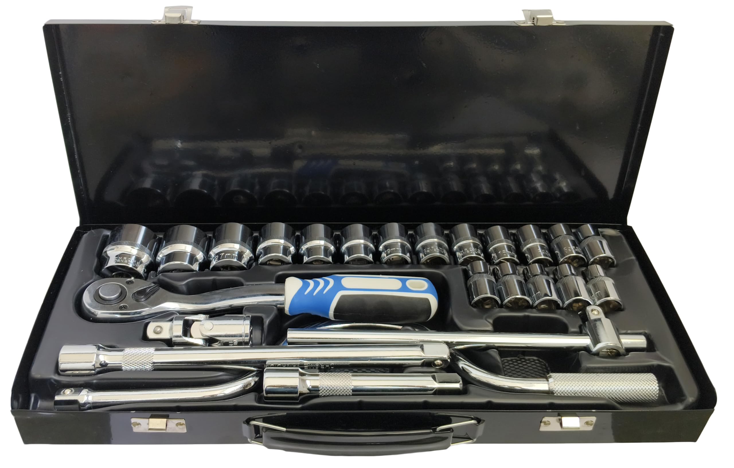 Inditrust Heavy 24pcs Socket Ratchet Wrench Set 1/2 inch Ratchet Left Right rotation set, for Auto Repairing WITH NEW RATCHET DESIGN (B0D6LQYFRR) Amazon Price History, Amazon Price Tracker
