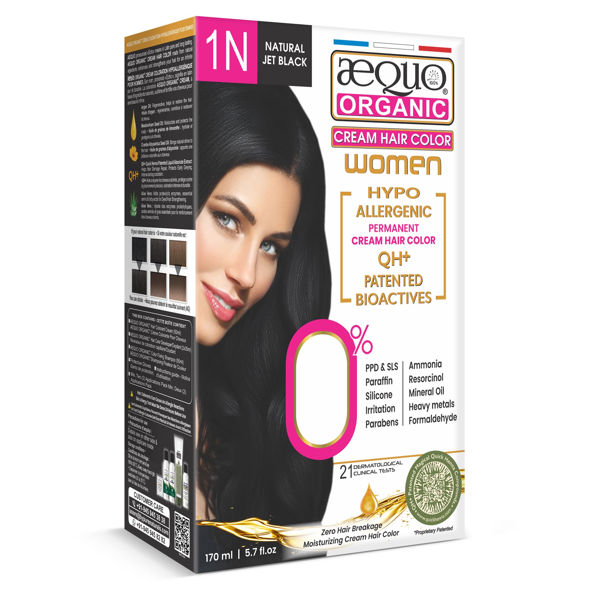 Aequo Organic Cream Hair Color for Women 1N Natural Black 170ml | Natural Hair Colour for Women | PPD & Ammonia Free Organic Hair Colour-image-18