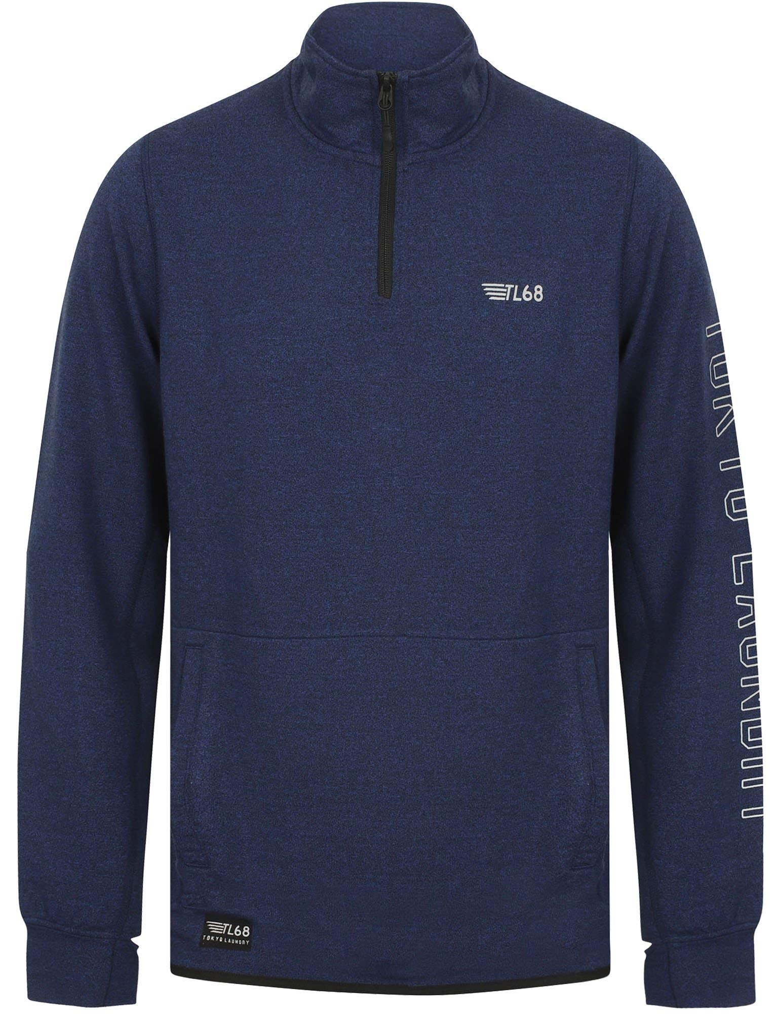 Tokyo Laundry Men's Haverburg Funnel Neck Activewear Gym Top - Sapphire - S