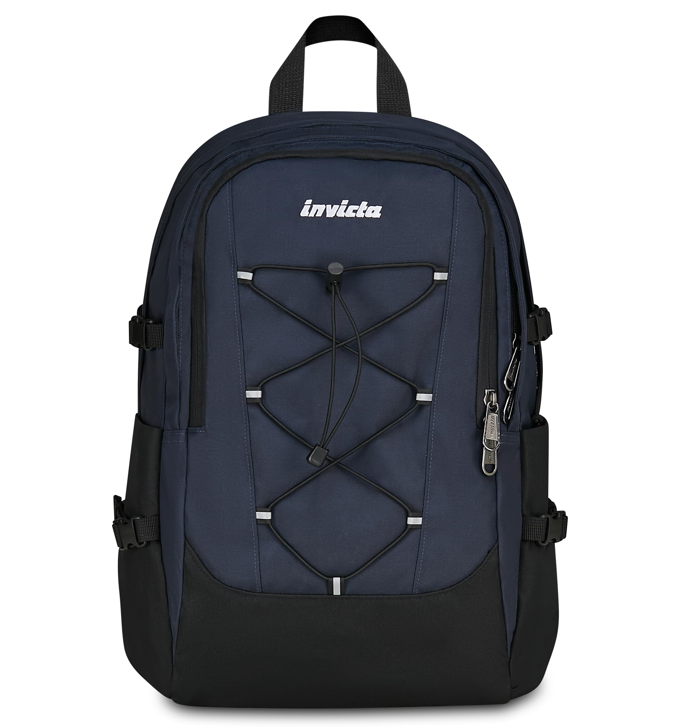 Invicta Zaino Scuola Act Plus, Blu, 29 L, Doppio Scomparto, Tasca interna con organizer, Tasche laterali portaborraccia, Scomparto interno porta pc, Scuola media e superiore, Ragazzo, Ragazza