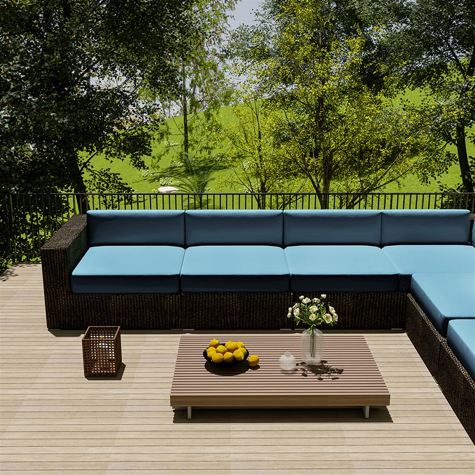 Amazon.com: Heavyoff Patio Cushion Covers 20x18x4 Waterproof Fade