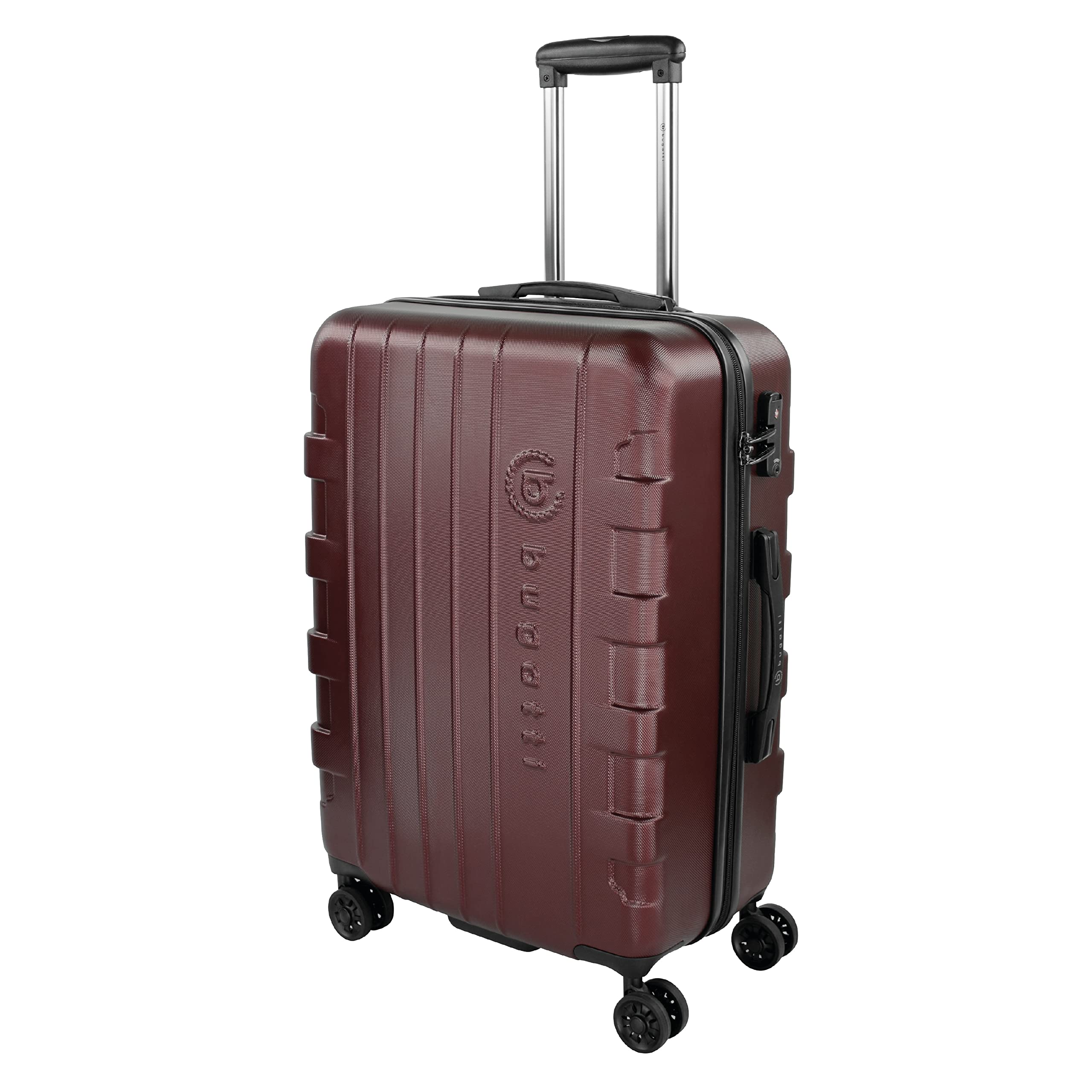 bugatti Galatea valigia rigida 66x47x26,5 cm - 65L, 4 ruote con chiusura a combinazione TSA, rosso