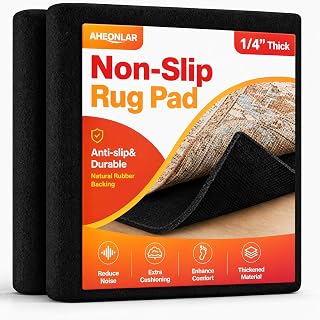 AHEONLAR Non-Slip Rug Pads, Waterproof Extra Large Area Rugs Pad 6'x9' Non Skid Felt Pads Rugs for Living Room, 1/4 inch Thick Carpet Padding Protector Mat Floor Mat