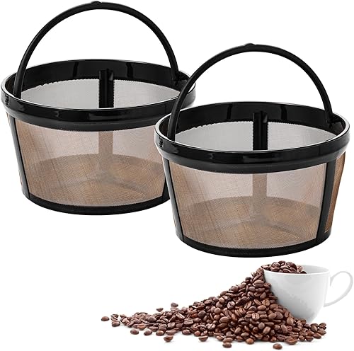 Miniatura 1 de Prasacco Filtro de café reutilizable, filtro de café de repuesto para 4 tazas, filtro de café permanente, filtro de café de reemplazo para cafeteras