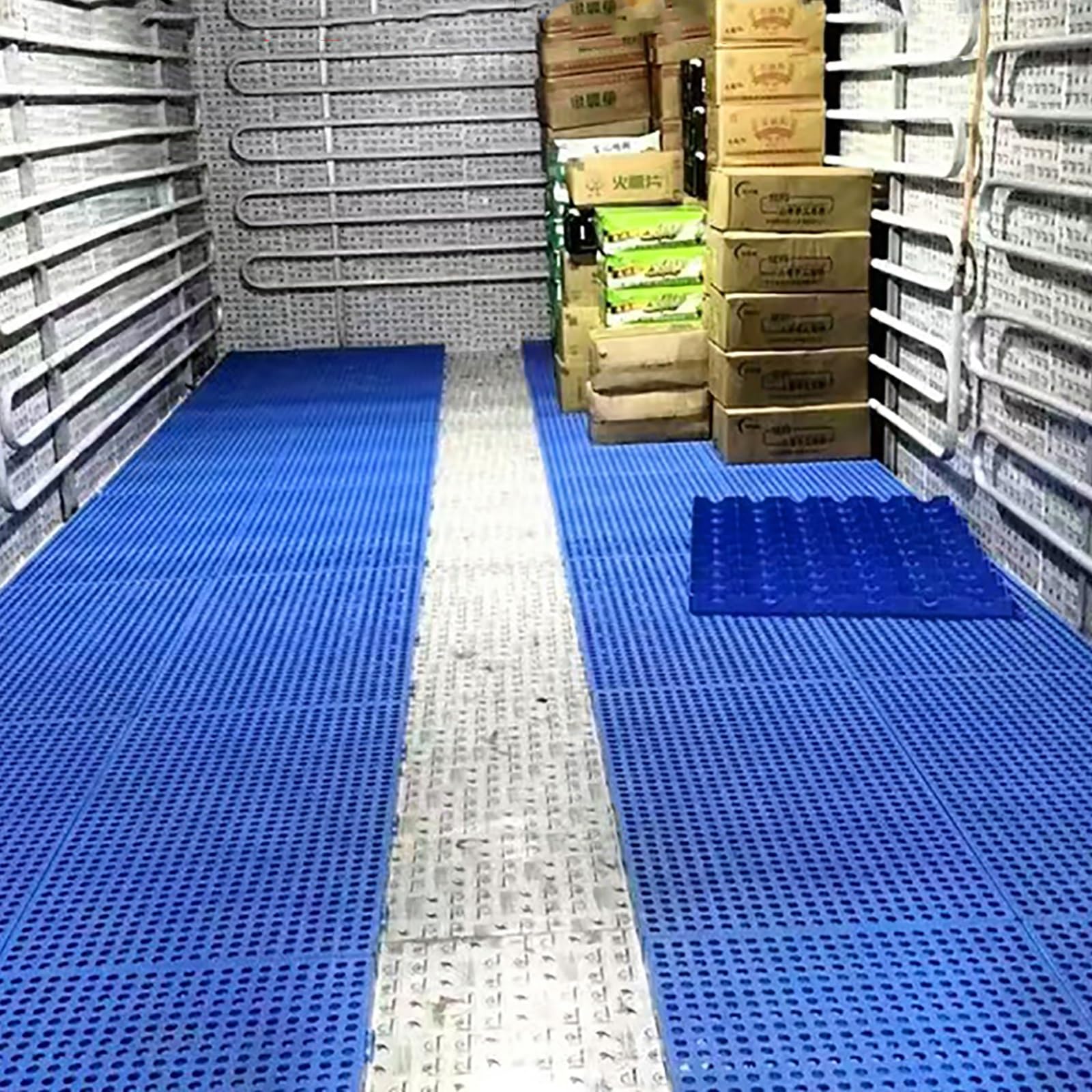 Paleta Plastikowa, Wodoodporna Kratka Magazynowa, Lekkie Palety Podłogowe Odporne na Wilgoć, Oddychające Kratki Hdpe, Regały na Artykuły do ​​piwnicy Garażu Lub Supermarketu(Green)