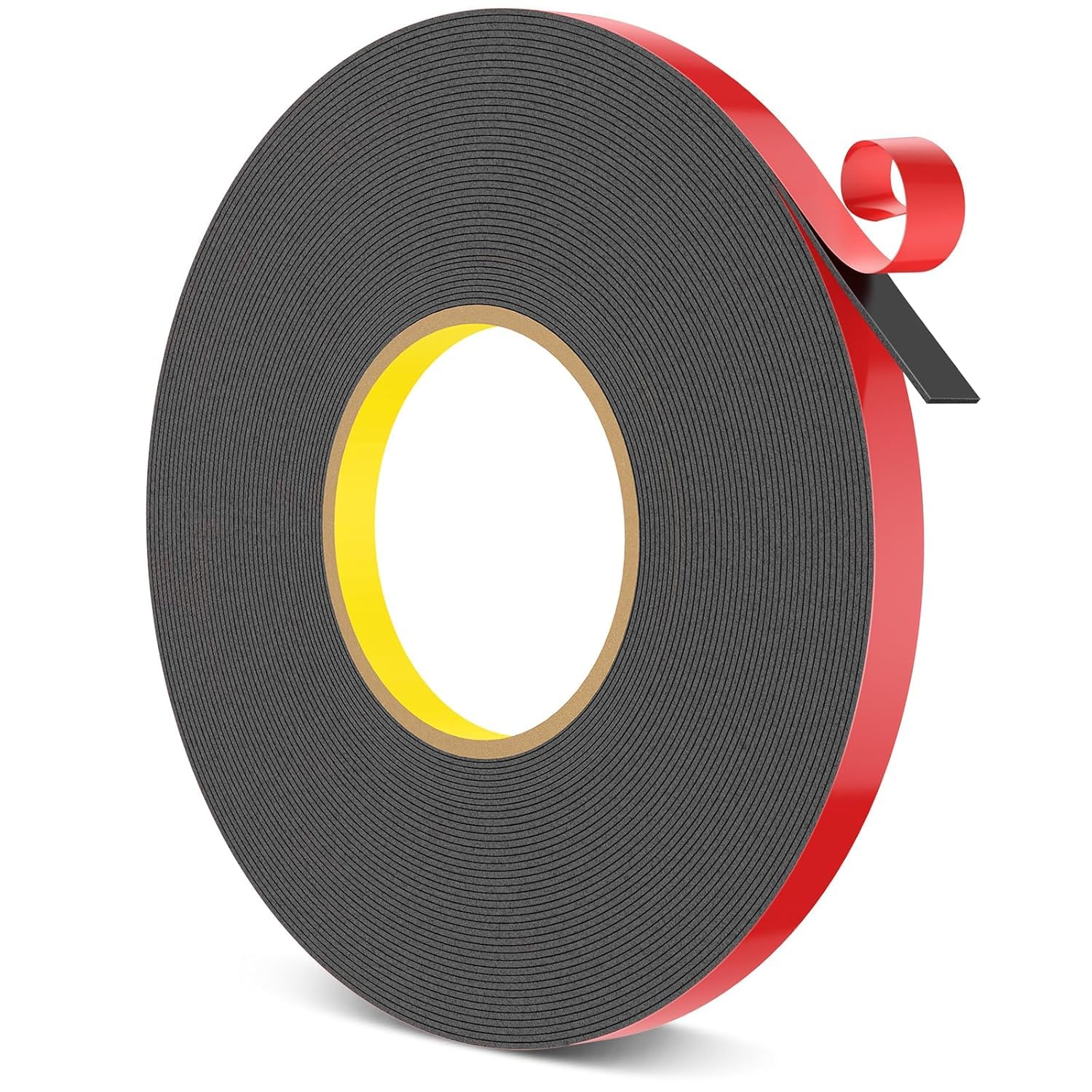 Double Sided Tape Heavy Duty, 3/4 in Width x 0,9 in Thickness x 82 ft Roll Length, Adhesive Mounting Tape Waterproof, Strong Double Stick Foam Tape for Walls Poster Automotive Outdoor
