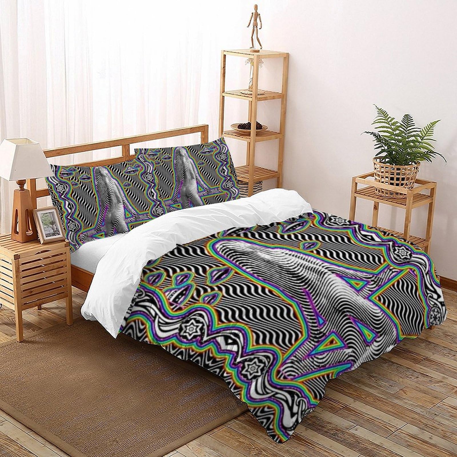 Housse de couette King science-fiction en microfibre avec taies