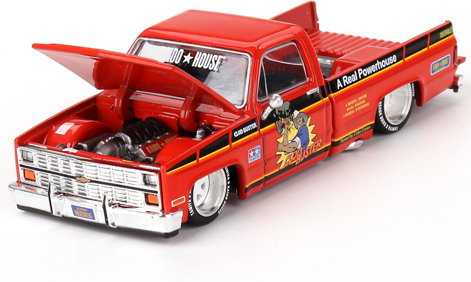 Pickup Truck Clod Buster Orange with Black Stripes (Designed by Jun Imai) Kaido House Special 1/64 Diecast Model Car by Mini GT KHMG130
