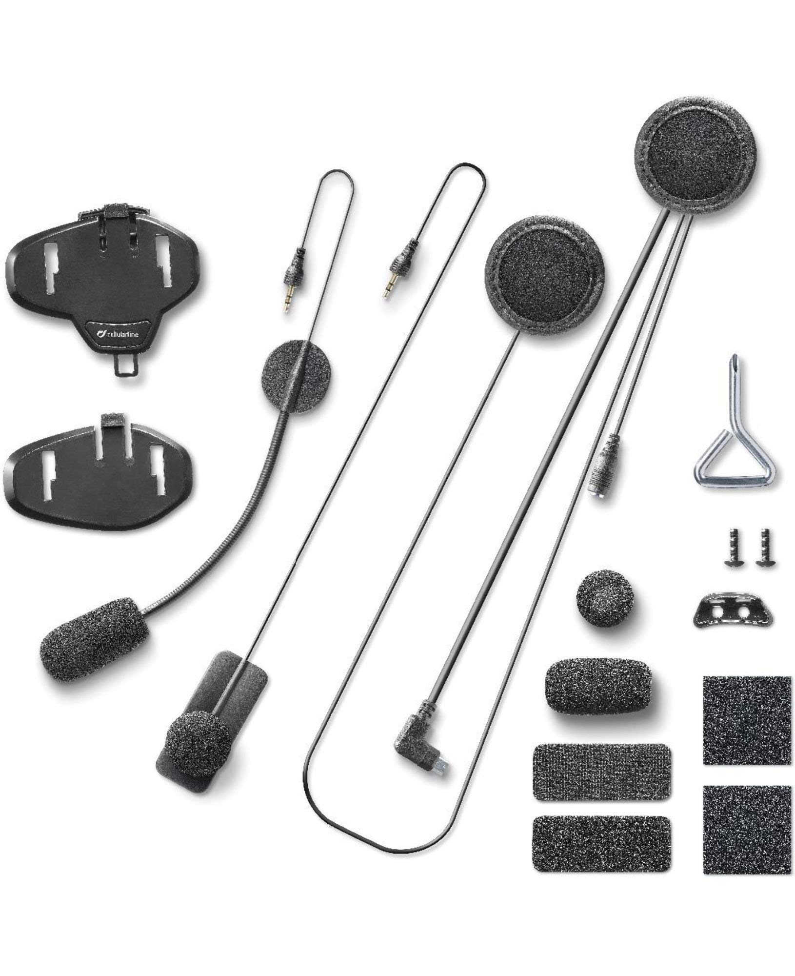 Cellularline Micinterphominiusb Kit audio con 2 microfoni per Interphone Sport/Tour/Urban
