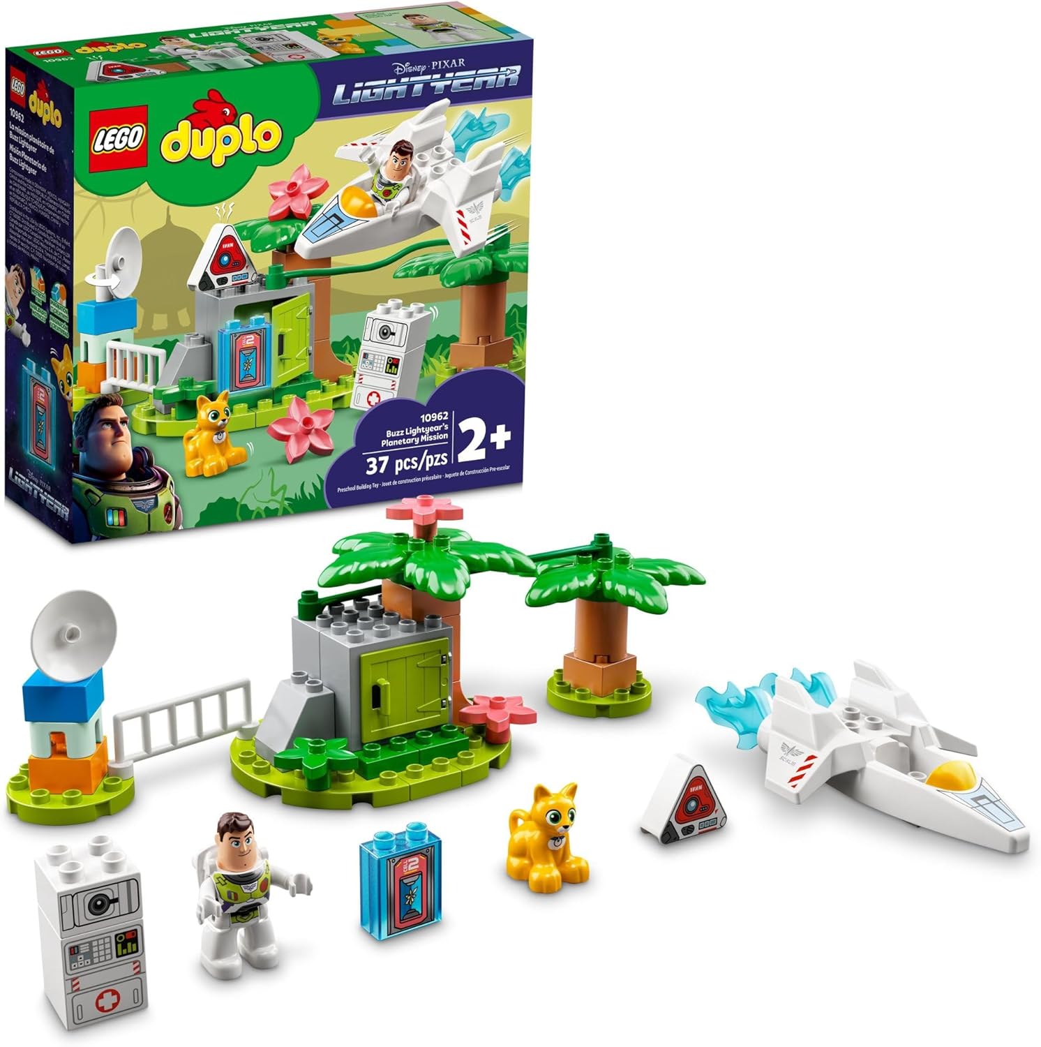 LEGO DUPLO Disney and Pixar Buzz Lightyear’s Planetary Mission 10962, Space Toys for Toddlers, Boys & Girls 2 Plus Years Old with Spaceship & Robot Figure