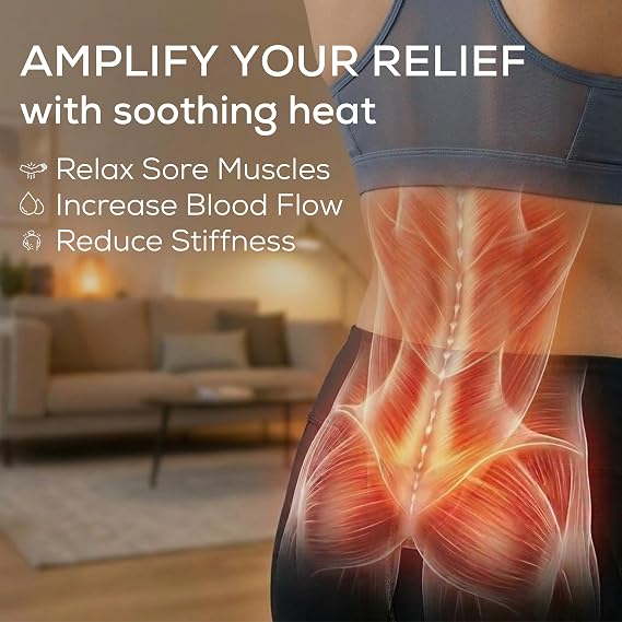 Beurer EM59 Digital 3-in-1 TENS Unit, EMS & Heat Therapy for Pain Relief & Relaxation, Muscle Stimulator with 2 Adjustable Channels, 64 Applications, Timer Function
