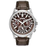 Men's Eco-Drive Calendrier Classic Watch, 12/24 Hour Time, 3-Hand Day and Date, Chronograph, Luminous Hands