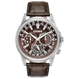 Men&apos;s Eco-Drive Calendrier Classic Watch&comma; 12&sol;24 Hour Time&comma; 3-Hand Day and Date&comma; Chronograph&comma; Luminous Hands