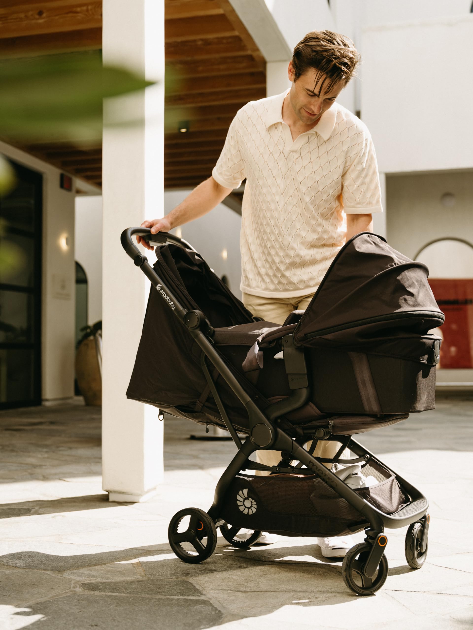 Ergobaby Babywanne für Metro 3 Buggy - Kinderwagenaufsatz fur Neugeborene - Baby Carrycot Komfortabel, Ergonomisch und Sicher - Perfekt für Unterwegs