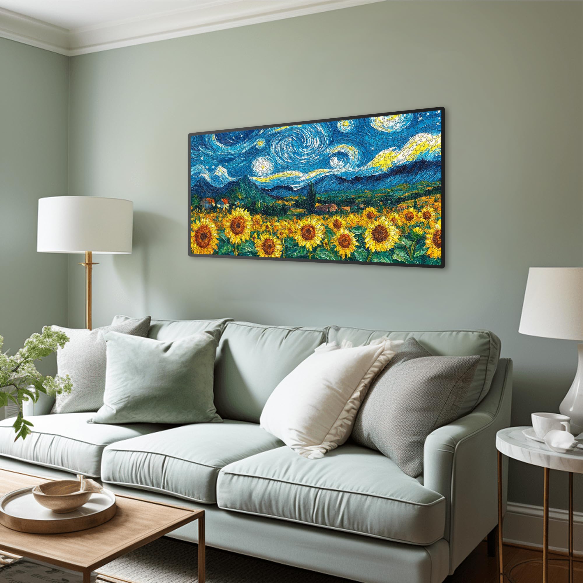 Ginfonr 1000 Piece Jigsaw Puzzles for Adults, SUNFLOWER SYMPHONY - Image 3