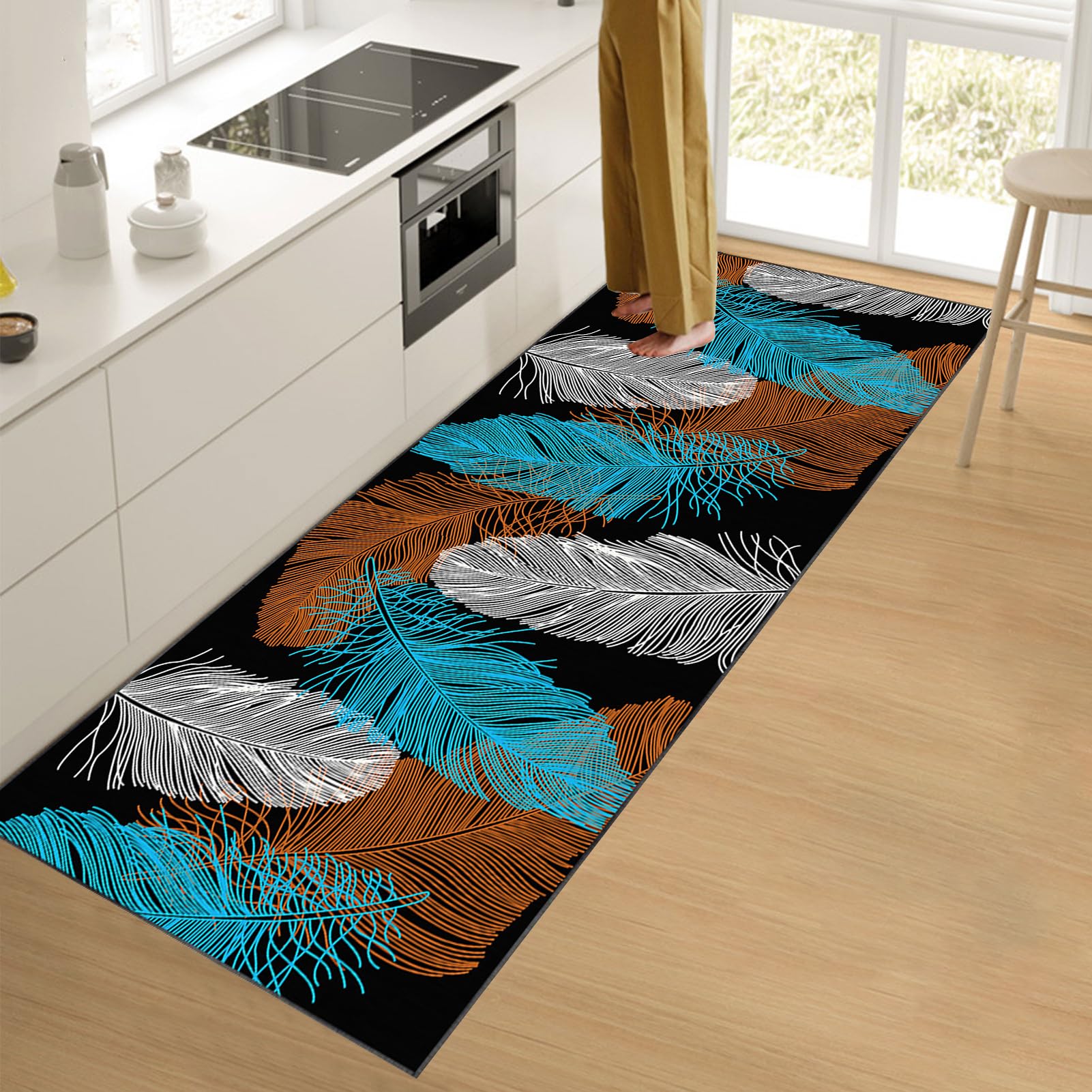 Tappeto Passatoia per Ingresso 80 x 300 cm, Tappeto Passatoia per Corridoio Moderno Tappeto Runner Cucina Lavabile Tappeto per Cucina, Soggiorno, Camera da Letto, Ingresso, Lavanderia