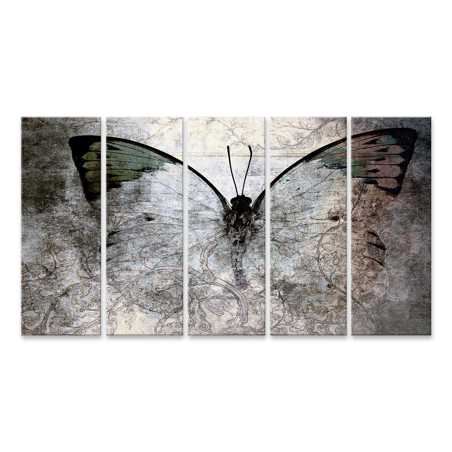 islandburner Image sur toile Abstrait papillon fond teinté peinture murale salon maison bureau chambre images GBUO-5Px
