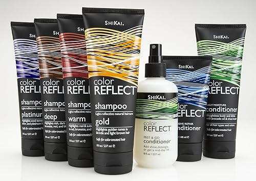 Miniatura 2 de Shikai Color Reflect Platinum Shampoo (8 onzas, paquete de 1)  Destaca tonos fríos en cabello rubio, gris y platino  Limpiador suave que deja el