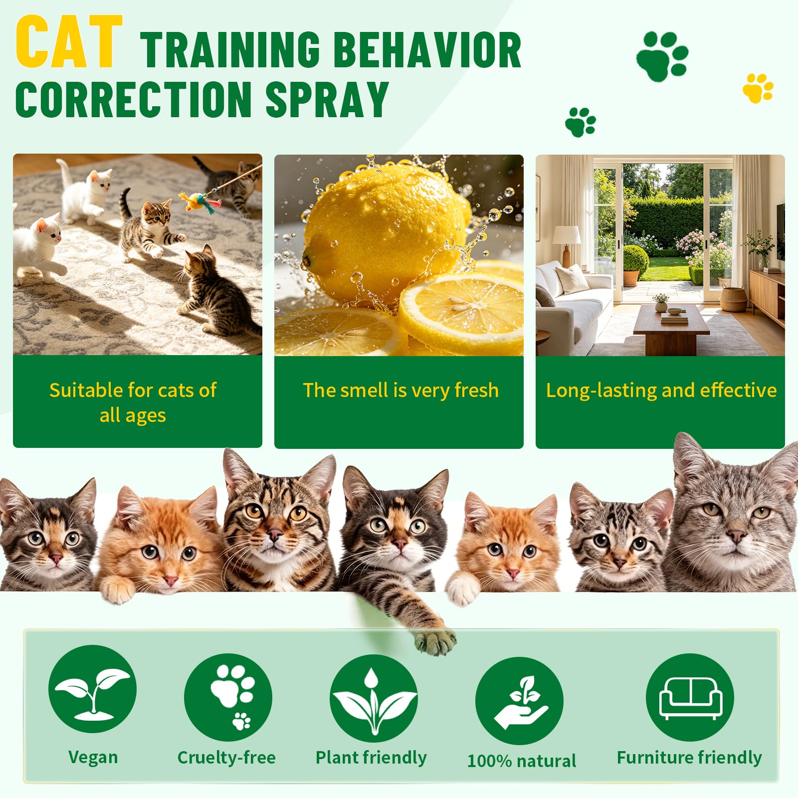 Cat Deterrent & Repellent Spray Anti-Scratch Training Aid, 4OZ 2 Pack