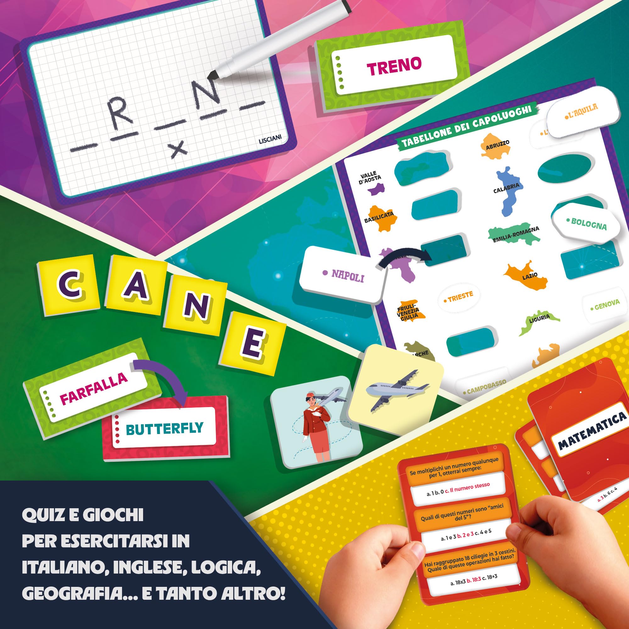 Liscianigiochi I'm A Genius | Raccolta 50 Giochi Educativi Per
Bambini | Scuola Primaria: Italiano, Matematica, Inglese, Logica E Tanto
Altro