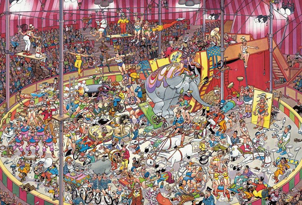 Amazon.co.jp: 1000ピース とんでもサーカスショー(49x72cm