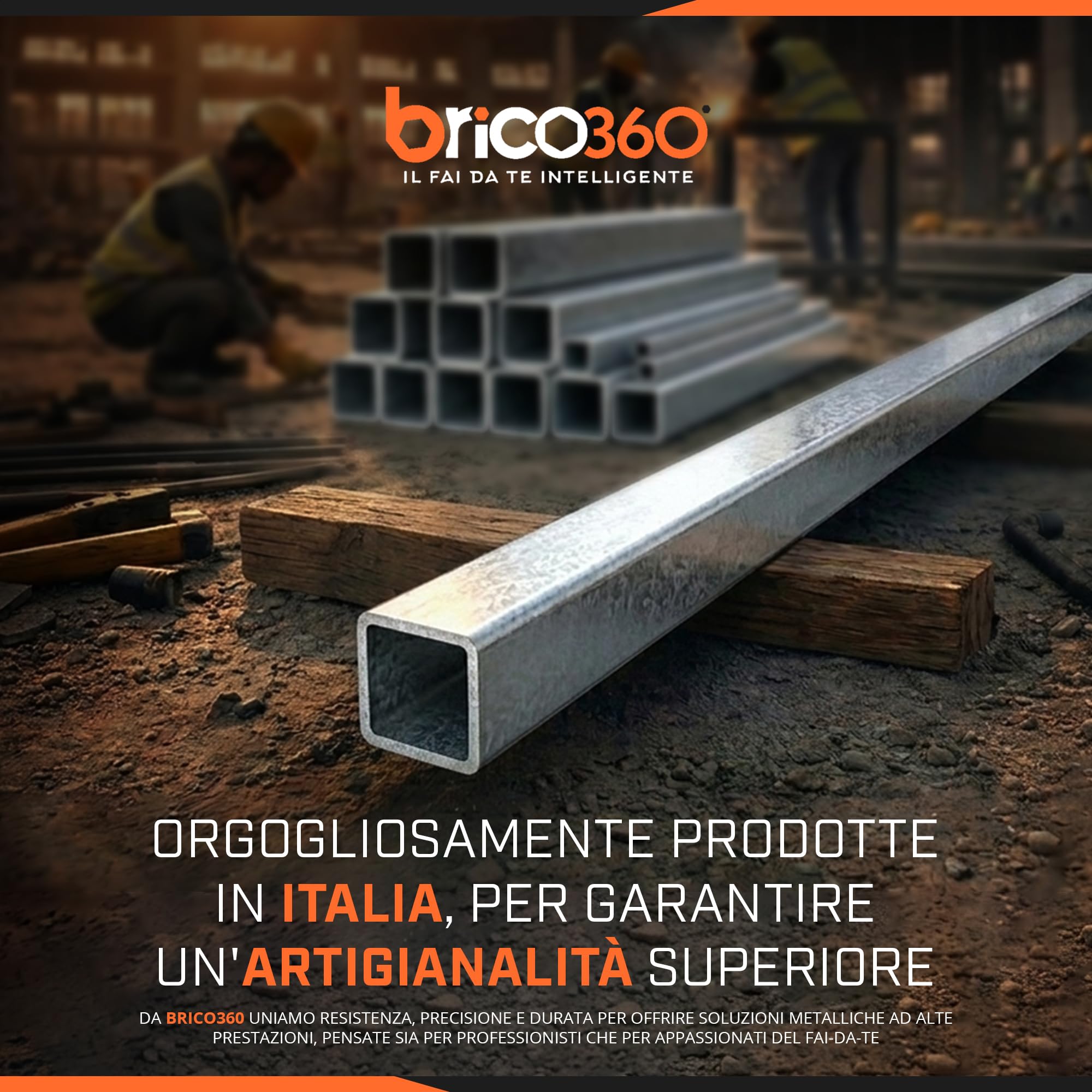 Profilo quadro zincato 20x20x1,5 mm Barra 2 metri E220+CR2S2