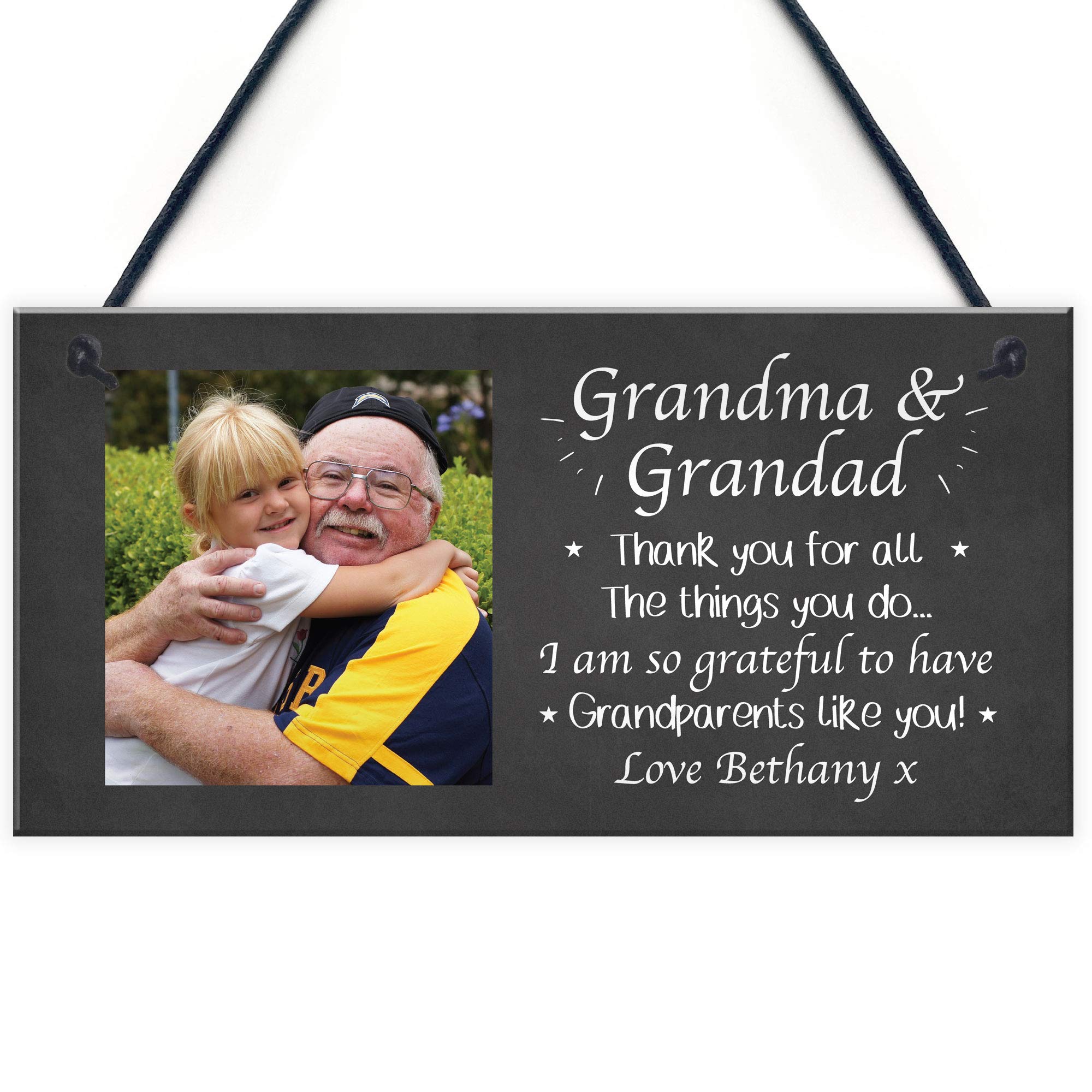 RED OCEAN Personalised Photo Gift For Grandparents For Nan Grandad Grandma