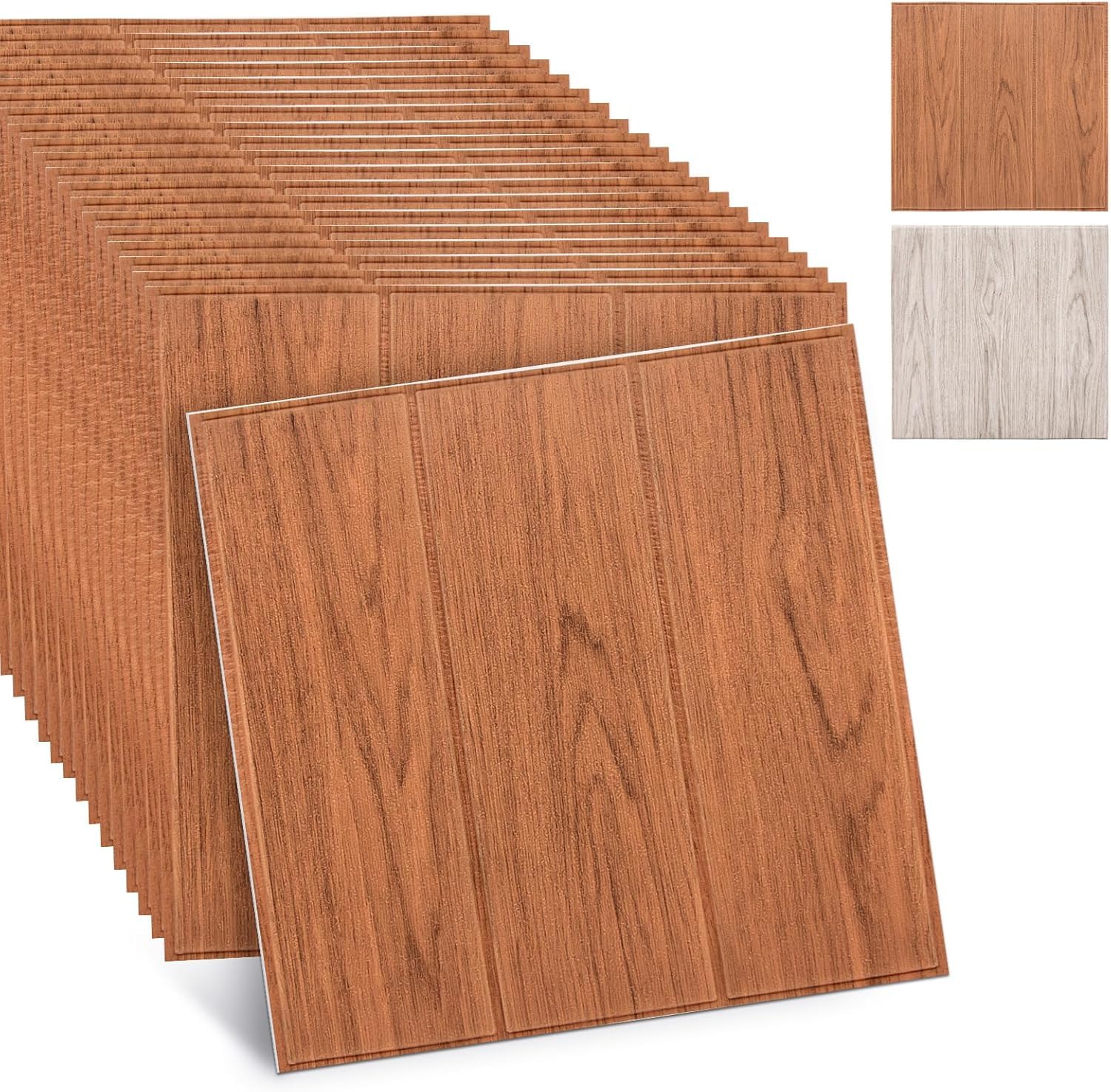 20 paneli ściennych 3D, z rysunkiem słojów drewna, panele ścienne, samoprzylepne, okładzina ścienna PCW, wodoodporne, 30 x 30 cm na panel, do salonu, sypialni jako ściana akcentująca (kolor