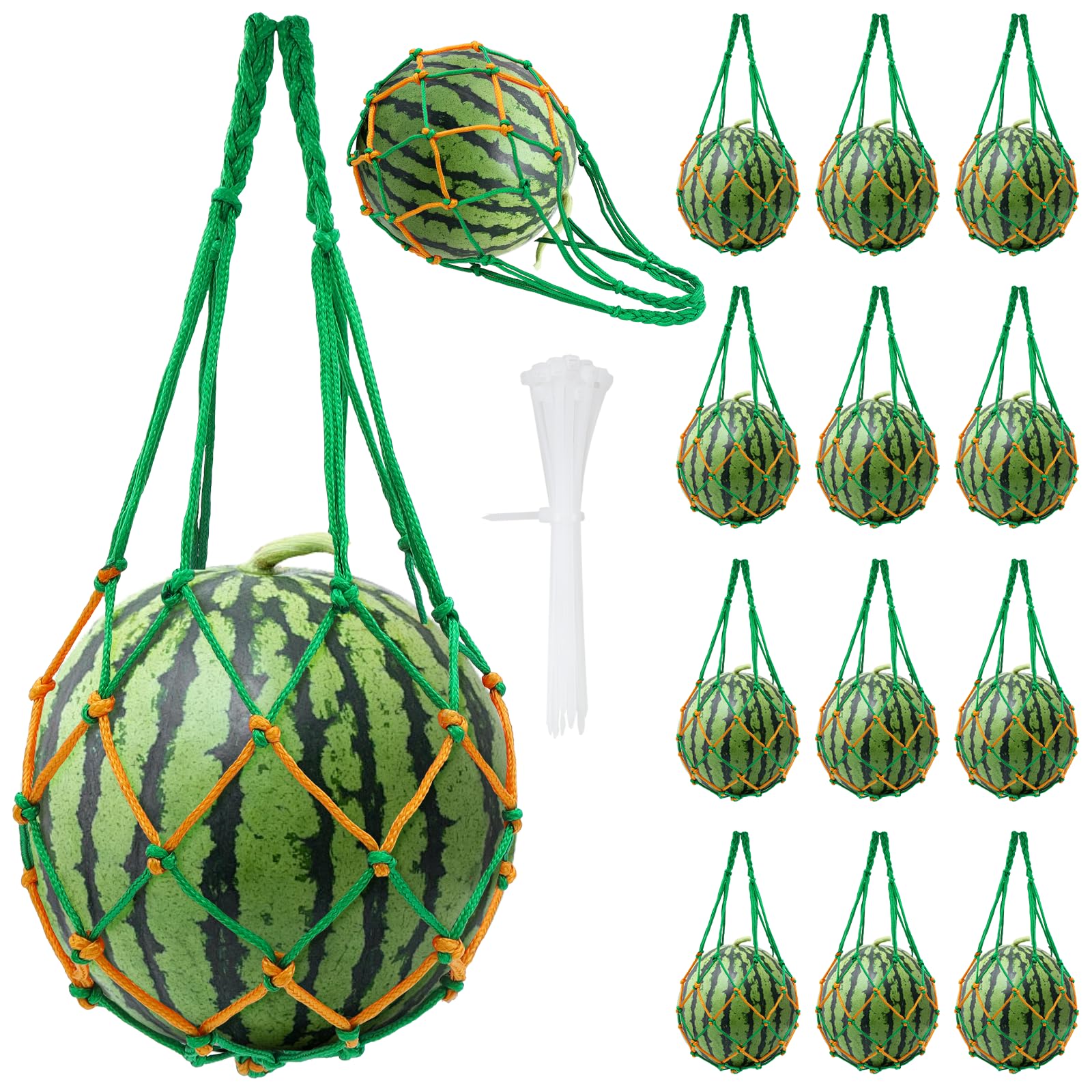 Amazon.com : yuuzue 12 Pcs Watermelon Net with 30 Cable Zip Ties