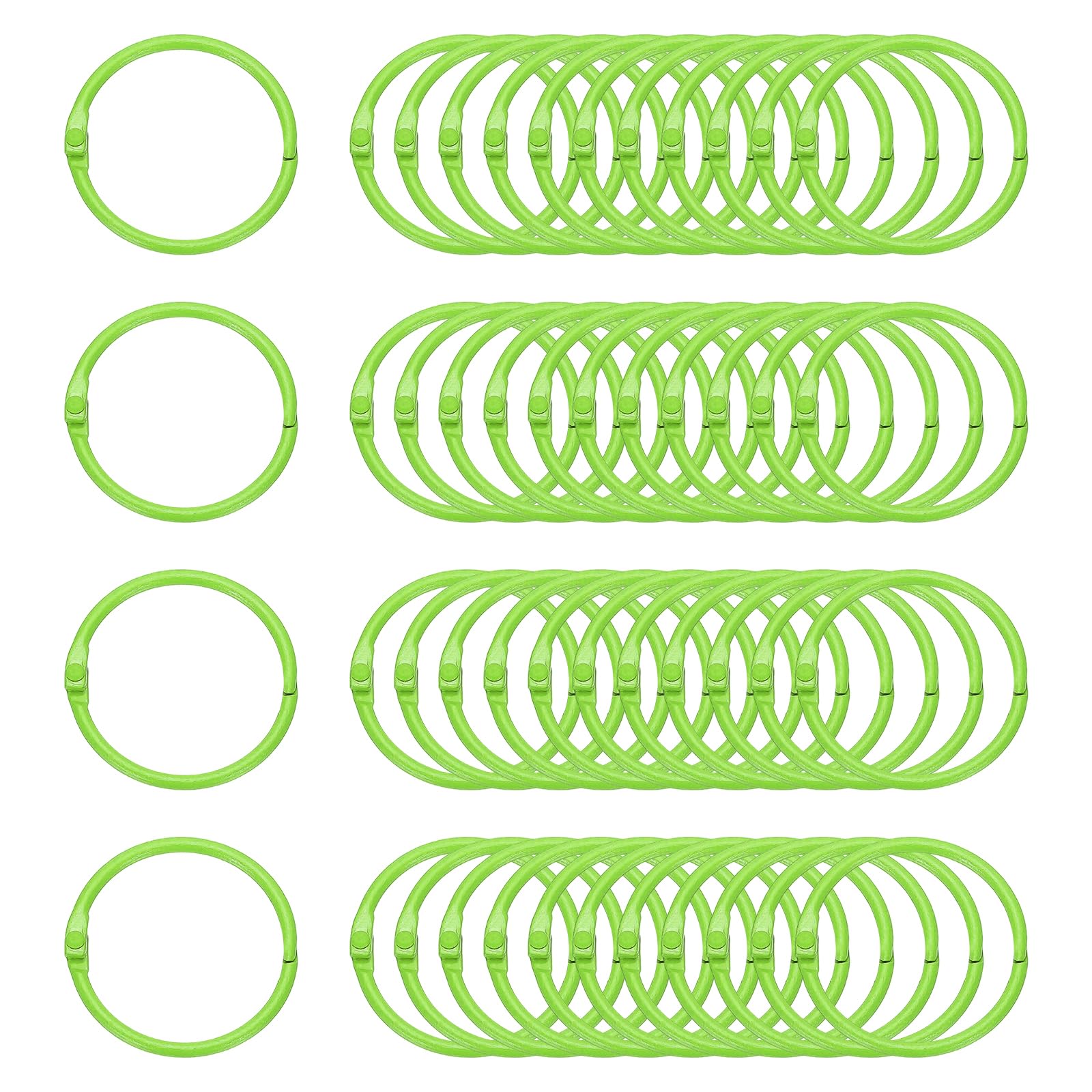 PATIKIL 48Pcs Loose Leaf Binder Rings