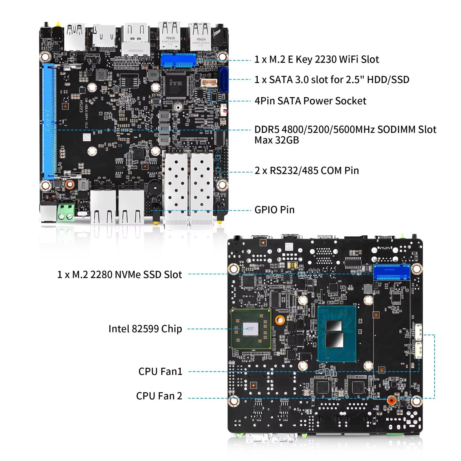 Amazon.co.jp: AIOPCWA ミニPC Firewall Micro Appliance 2×10GbE SFP+