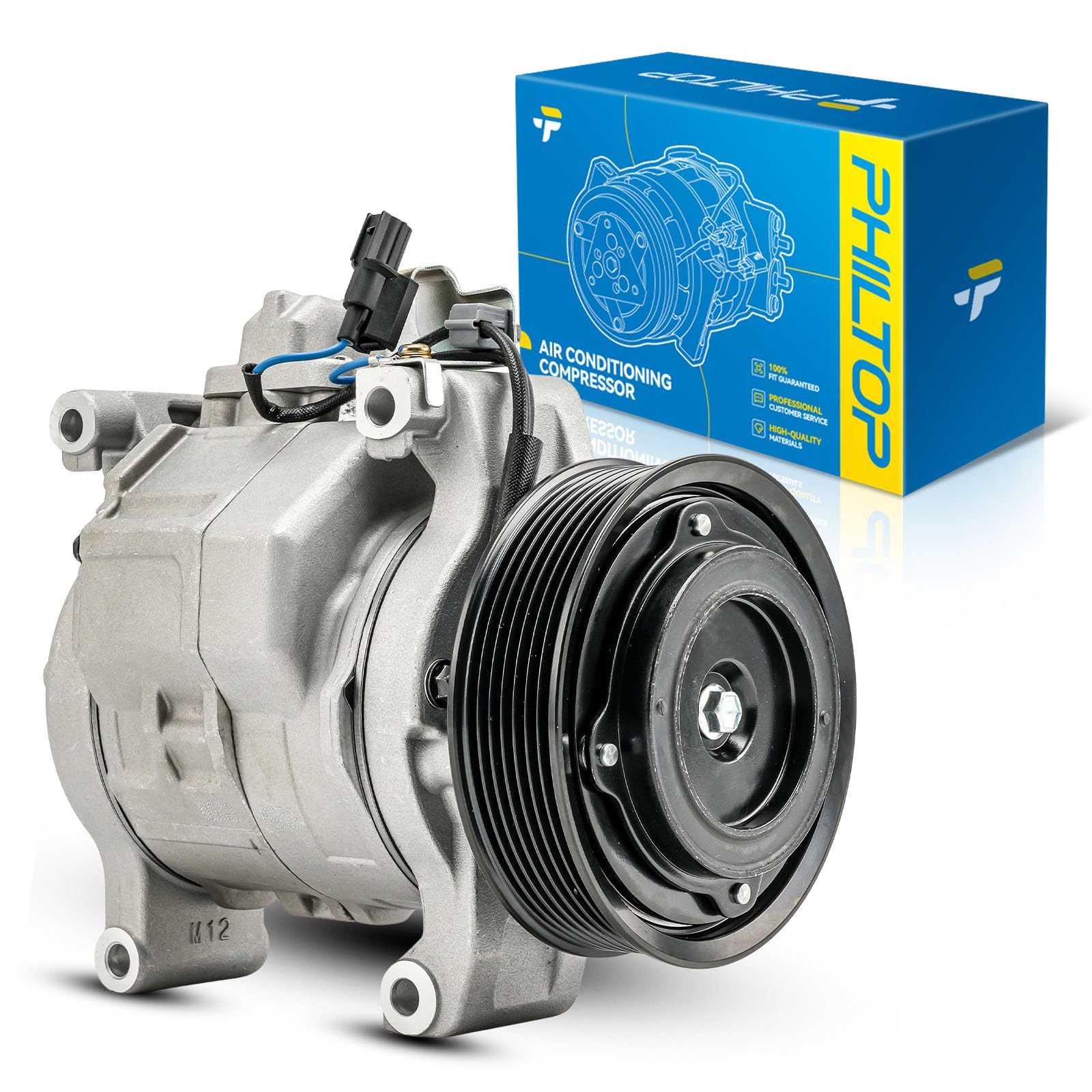 PHILTOP 198303 AC Compressor with Clutch Fit for Accord 2013-2017 2.4L, Air Conditioning Compressor