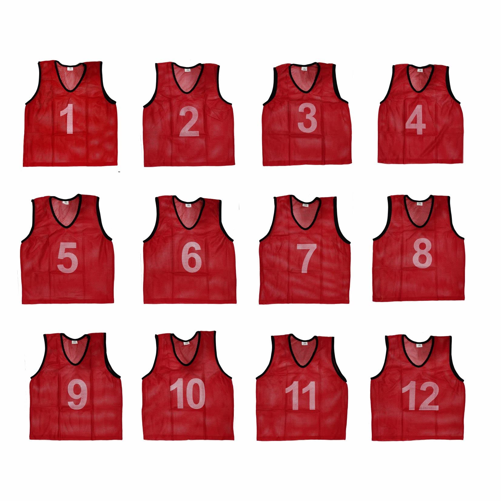 SAS SPORTS Football Number Bibs 1 to 12 Maroon Extra Large