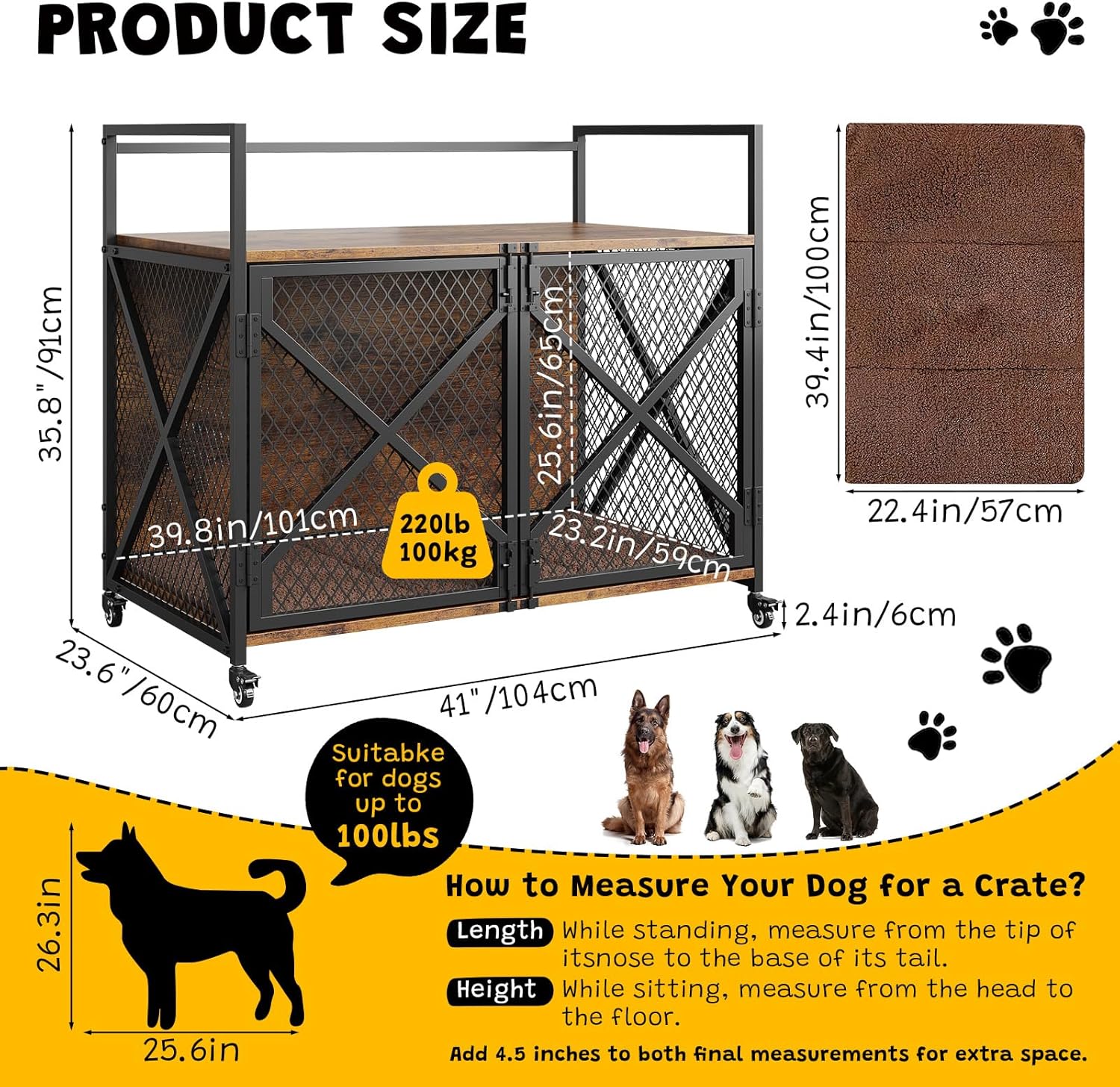 Stylish & Sturdy: The GarveeLife 41" Dog Crate That Doubles as Furniture!