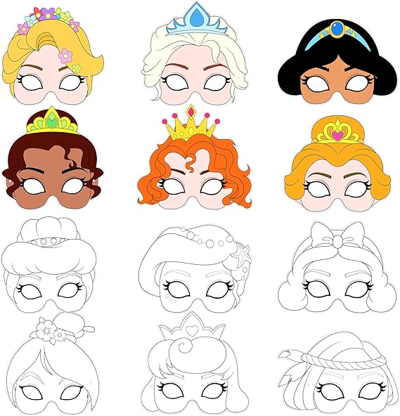 Roboter Masken Zum Bemalen - 12-teiliges Bastelset Für Kindergeburtstage