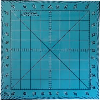 MTT PL Douglas 10 Inch Protractor Graduated in Degrees for Angle Measurements and map Plotting for Outdoor, Marine or air Navigation with map and Compass, Hiking, Orienteering and Survival.