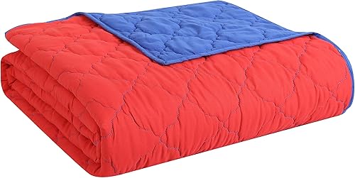 Miniatura 5 de VCNY Home  Colección Cottage Cove Bedding  Juego de edredón reversible de medallón Piper (individualindividual XL, rojo)