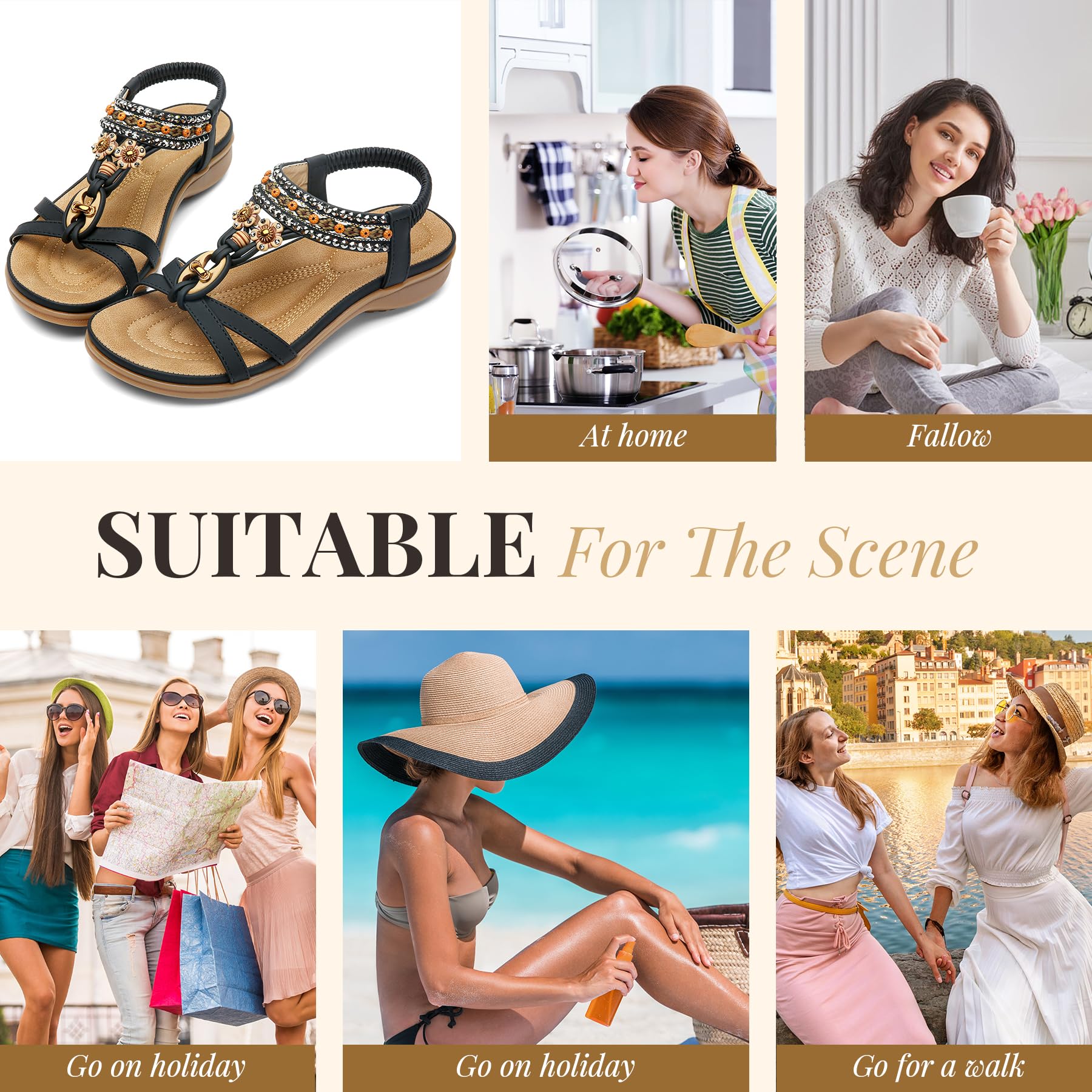 Littleplum Sandalias Señoras Verano Playa Zapatos Sandalias Planas Flip Flops Ocio Plana