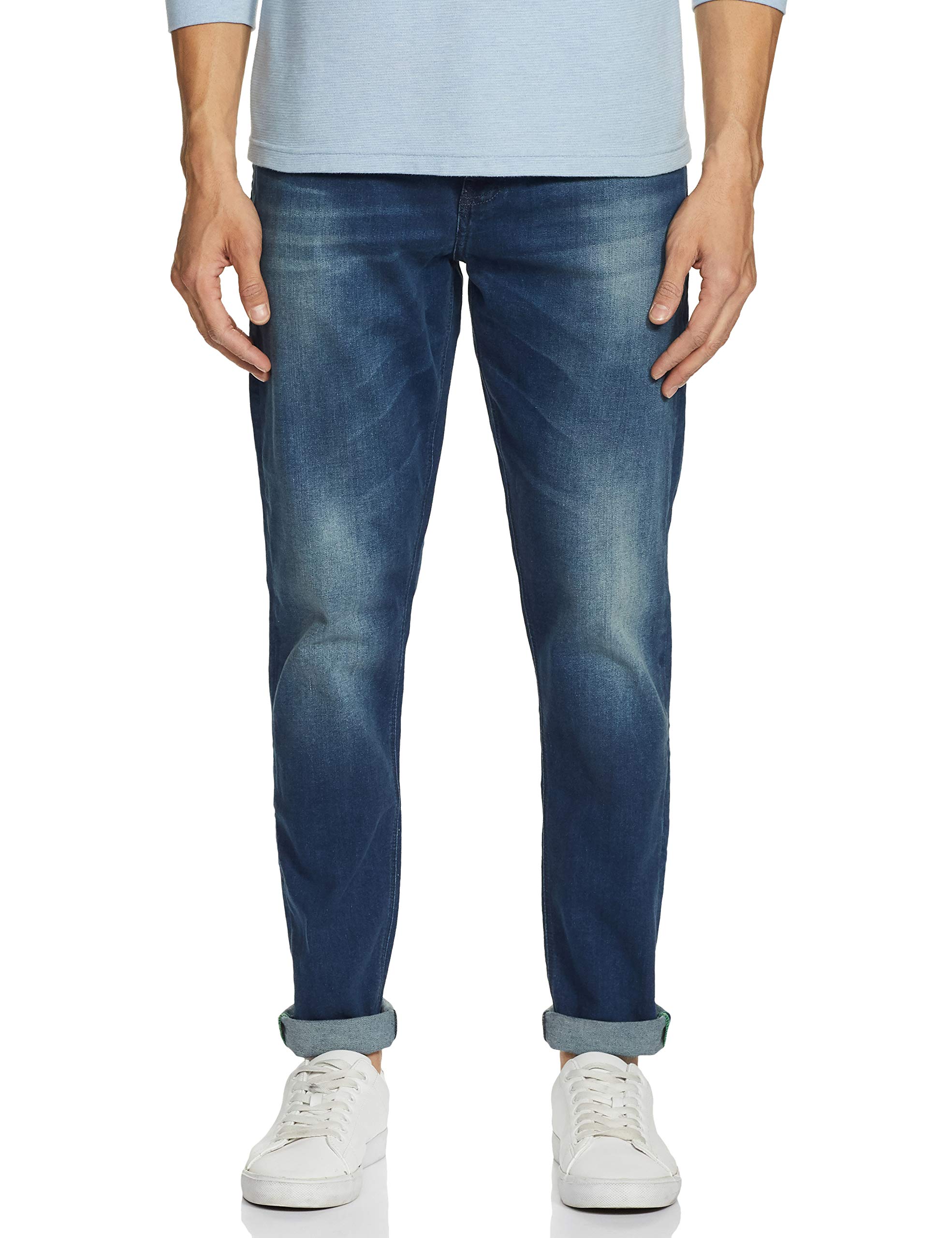 united colors of benetton Men's Mid Rise Slim Casual Pants-picture-12