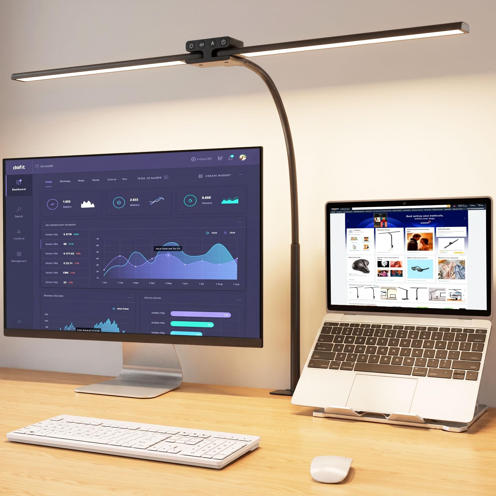 EppieBasic led desk lamp, 24W architect clip desk lamp for home office-picture-22