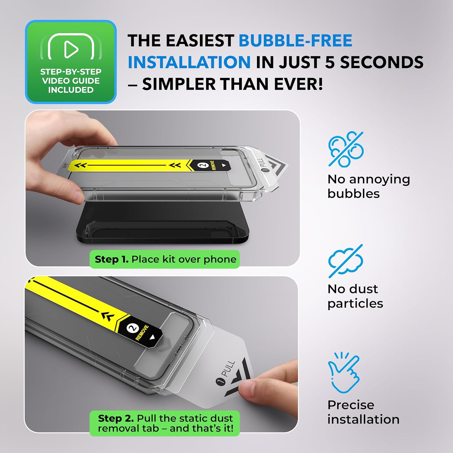 Deppa [2-Pack Privacy Screen Protector for Samsung S25+Plus /S24+ Plus (6.7") Tempered Glass | Fingerprint Unlock | Full Coverage | Case Compatible | Bubble-Free, Easy Install Kit