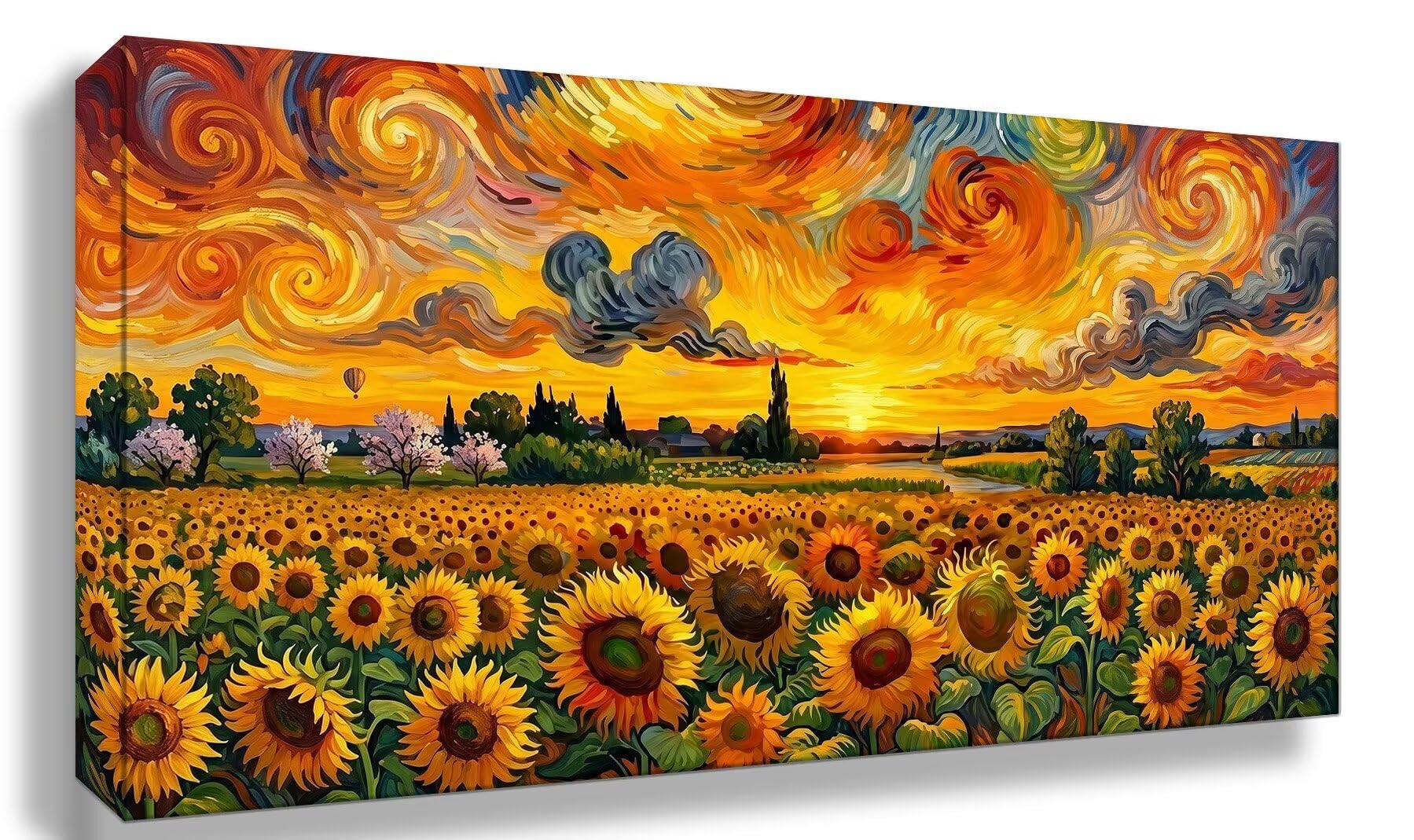 Diamond Painting Sonnenblume Diamond Painting Erwachsene Groß XXL Herrenhaus, 5D Full Runder Drill Diamanten Malen Nach Zahlen, DIY Set Kreativ Set für Erwachsene Home Decor Wanddeko 60x120cm, Cod-355