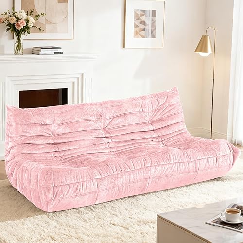 Miniatura 31 de HABUTWAY Puf Otomano, Reposapiés, Silla junto a la Chimenea, Sofá Puf Perezoso de Espuma Viscoelástica para Sala de Estar, Dormitorio, Dormitorio