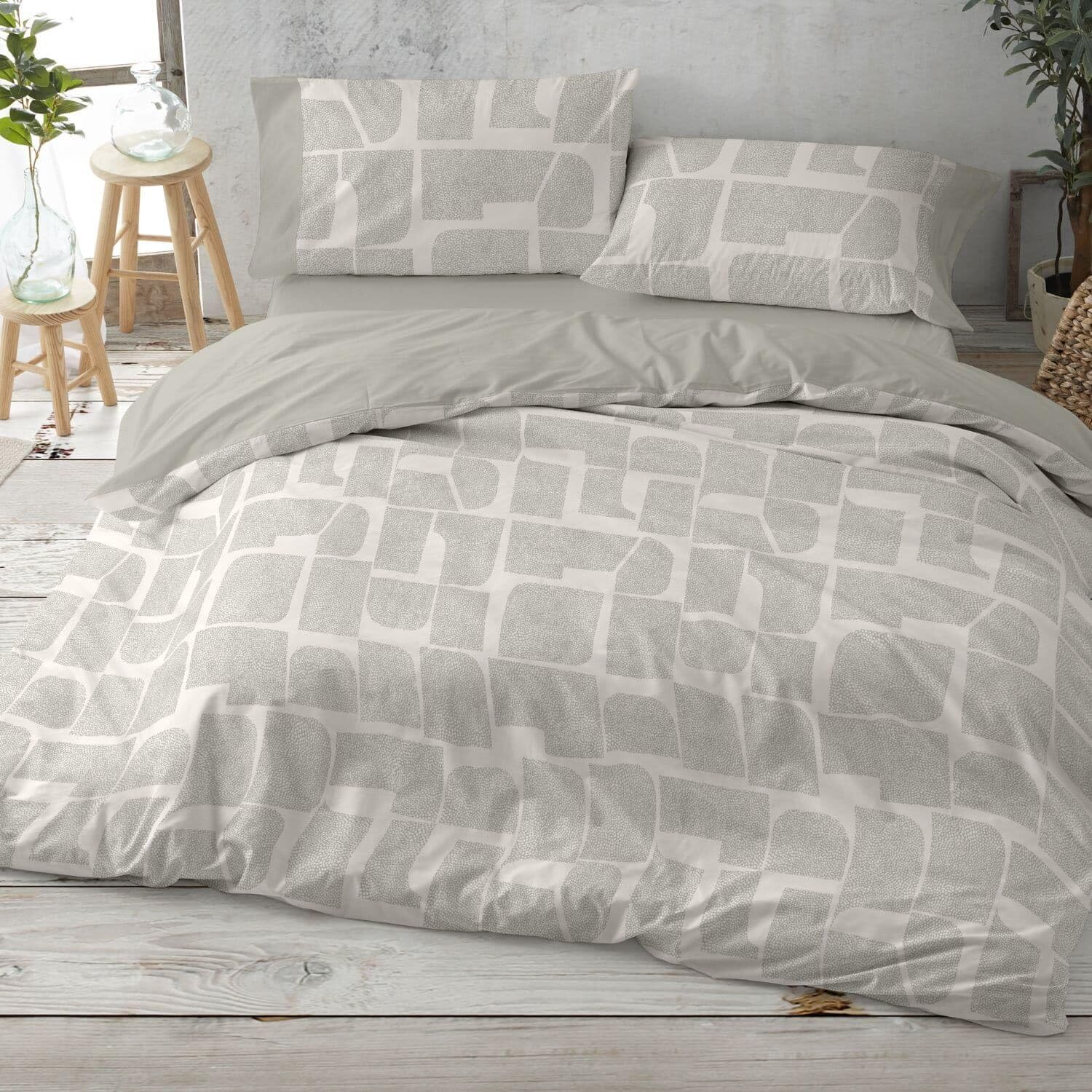 Burrito Blanco | Fundas nórdicas algodón | Cama de 135cm. (+Medidas Disponibles) | Diseño 630 | Color Laurel (135x190/200cm.)