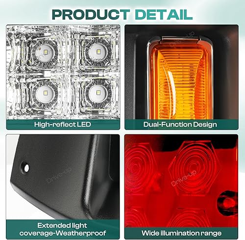 Miniatura 6 de Drive-up Kit de luces LED para carrito de golf EZGO TXT 1996-2013 a gas y carros de golf eléctricos, EZGO TXT Kit de faros LED y luces traseras para