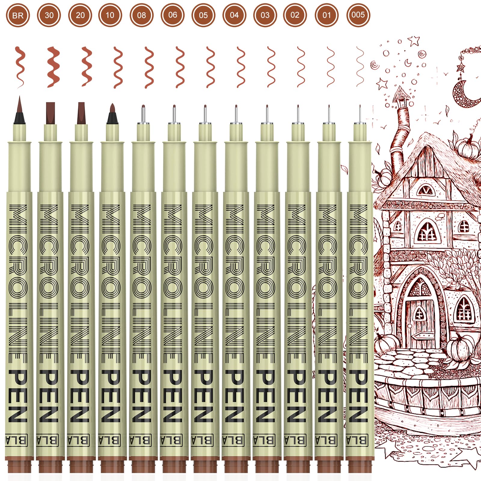 KERIFI Micro Fineliner Ink Pens