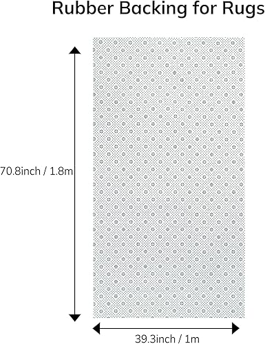 Miniatura 2 de Pllieay Paño de respaldo final antideslizante de 72 x 40 pulgadas tela de vinilo primario con reverso de alfombra antideslizante con patrón de
