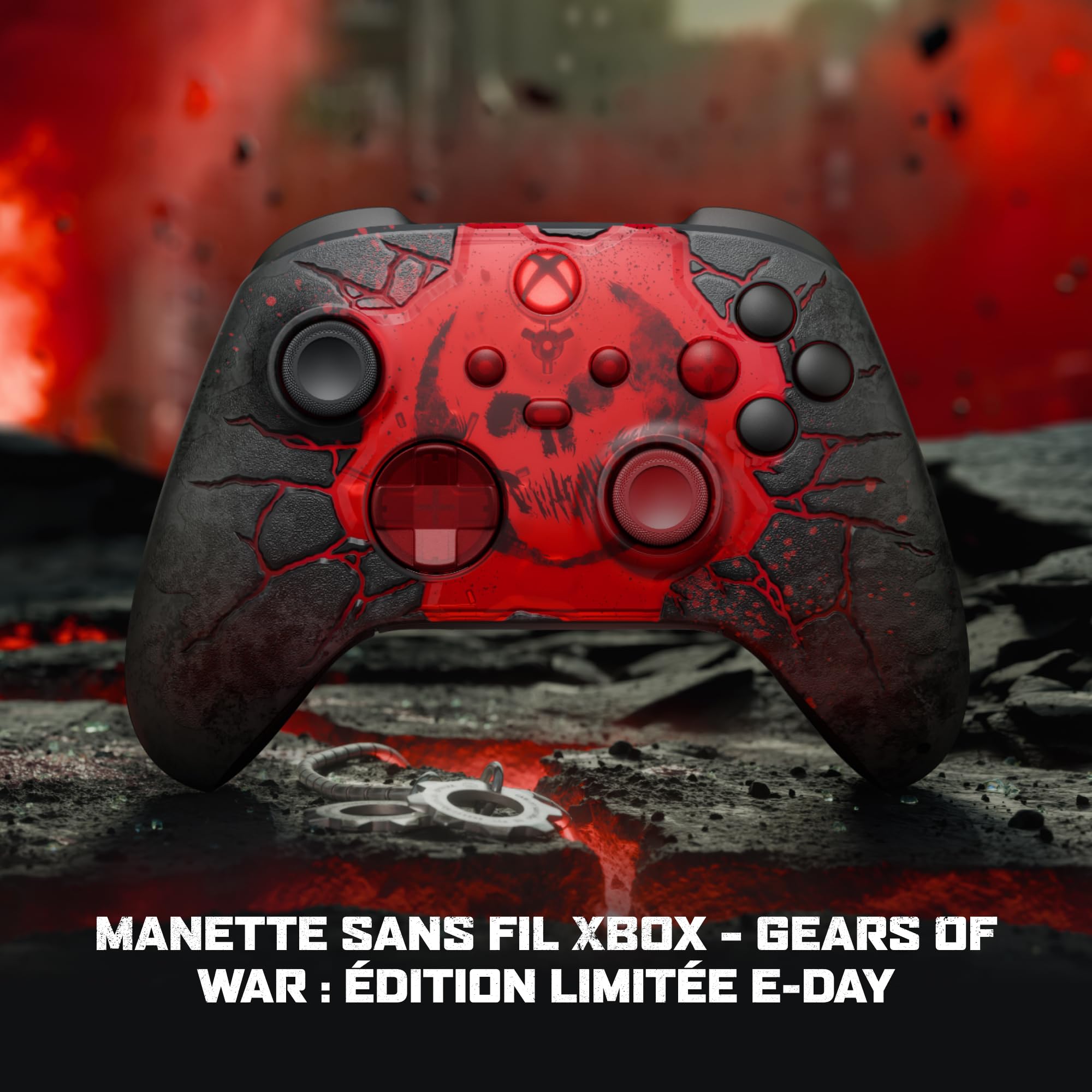 Xbox Manette sans fil Gears of War : Édition limitée E-Day Series X|S, One, PC, TV, mobile, et plus encore